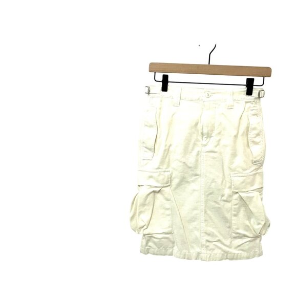 Aritzia TNA Midi Cargo Skirt Cream White Size 00 - Picture 1 of 5